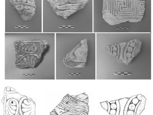 <p>Fig. 8. Stucco fragments from Qal’eh Dokhtar (photo: M. Labbaf-Khaniki; drawing: K. Labbaf-Khaniki)</p>
