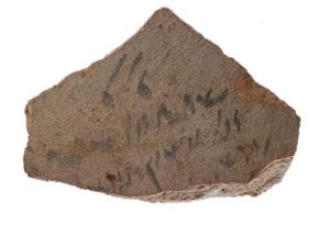 <p>Fig. 11. Ostraca 3459 made from local red clay (photo: Achemenet, http://www.achemenet.com/en/tree/?/textual-sources/texts-by-languages-and-scripts/hieroglyphic-and-demotic-egyptian/ostraca-from-ain-manawir/2/24/1)</p>
