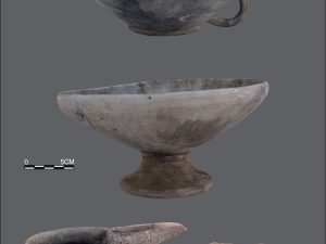 <p>Fig. 3. Pottery vessels of the Iron Age period from Rivi (photo: J. Ja’fari)</p>
