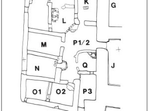 <p>Fig. 9. House connected to Temple of Osiris (after Wuttman-et-al.,“Premier rapport préliminaire des travaux sur le site de ’Ayn Manawir (oasis de Kharga),” p. 406)</p>
