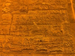 <p>Fig. 8. Part of the scene depicting 700 deities at Hibis Temple (image: R. Röllinger).</p>