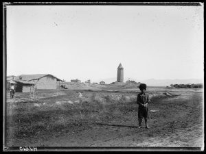 <p>Fig. 3. The view of the Gonbad-e Qābūs in 1913 (image: Fonds Henry Viollet, BULAC, Paris, HV610<em>. </em>© Maria Lavabre Viollet / CeRMI  – UMR8041 du CNRS)</p>
