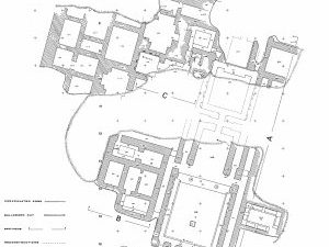 <p>Fig. 2. Tol-e Sefidak, Hājīābād. Plan of the excavated remains (image: Azarnoush, <em>The Sasanian Manor House at Hājīābād, Iran</em>, pl. A)</p>
