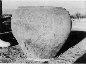 <p>Fig. 25. Hakemi’s excavations in 1955. The jar containing an equid burial. (Hakemi, “The excavation of Khurha,” <em>East and West</em> 40/1, 1990, p. 39, fig. 30)</p>
