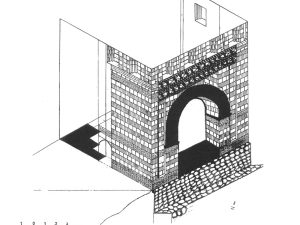 <p>Fig. 8. Qal‘eh Zohāk. Axonometric reconstruction of the Pavilion (after Derakhshi, “Bāstānshenāsi-ye Qal’eh Zohāk,” fig. 4).</p>
