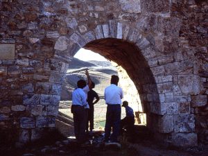 <p>Fig. 6. The southeastern gate after restoration, September 1994 (photo A. Mousavi)</p>
