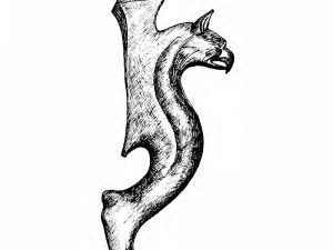 <p>Fig. 3. Bronze figure of a griffin (after Mousavi, “Two Bronze Statuettes from Tuzandejan,” fig. 5)</p>
