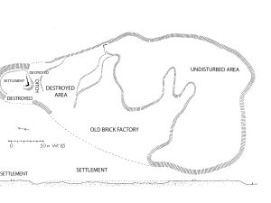 <p>Fig. 2. The sketch plan of the site of Balekin (photo: adapted from Kleiss, W., “Fundorte des 2. und 1. Jahrtausends v. Chr. Mit grauer Ware in Iran,” p. 5, fig. 2)</p>
