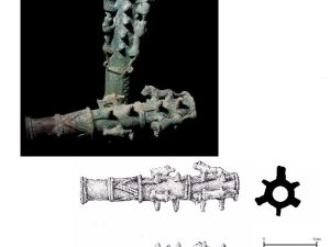 <p>Fig. 7. Bronze mace head with lion and boar figures (after Naseri, “The Third Season of Excavations at Deh Pāyin (Deh Doman) Graveyard,” p. 75.</p>
