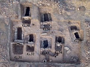 <p>Fig. 3. The graveyard at Deh Domen. The aerial view of Trench 2 (after Naseri, “The Third Season of Excavations at Deh Pāyin (Deh Doman) Graveyard,” p. 74, fig. 2).</p>
