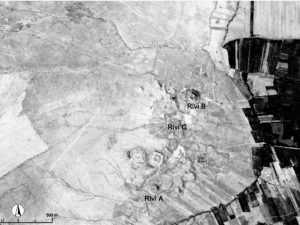 <p>Fig. 2. A CORONA aerial photograph of the site of Rivi taken in 1969 (photo: J. Ja’fari)</p>
