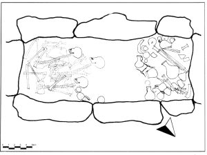 <p>Fig. 3. Tomb 20 at Mariyān (after Khalatbari, <em>Archaeological Excavations in Ancient Sites of Talesh. Mariyān and Tandevin</em>, p. 103, line drawing)</p>
