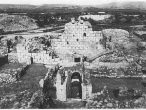 <p>Fig. 6. Partially excavated temple from the southeast (after Ghirshman and Salles, “Chapour: rapport préliminaire de la première campagne de fouilles,” p. 116, pl. XL)</p>
