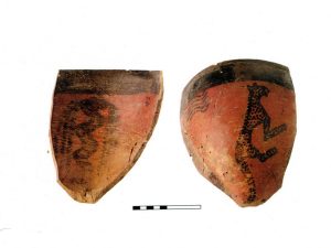 <p>Fig. 2. Red ware potsherds with the motif of leopard from Level 2 (after Kaboli, <em>Excavations at Qara Tepe, Qomrūd</em><em>, </em>color plate 58)</p>
