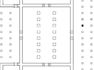 <p>Fig. 1. The plan of the columned hall and its porticos at Sang-e Siāh (after Yaghmaei, “Sang-e Siāh,” p. 100, fig. 2)</p>
