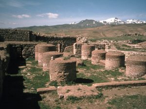 <p>Fig. 14. The pillared hall in the West complex in 1998 (photo: A. Mousavi)</p>
