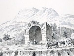 <p>Fig. 3. Fland and Coste view of the monument in the 1840s (after Fland and Coste, <em>Voyage en Perse</em>, vol. 4, pl. 214)</p>
